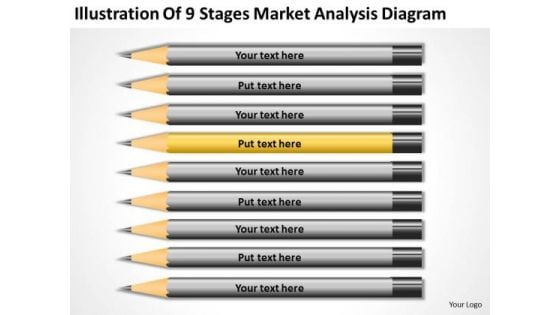Illustration Of 9 Stages Market Analysis Diagram Business Plan PowerPoint Templates