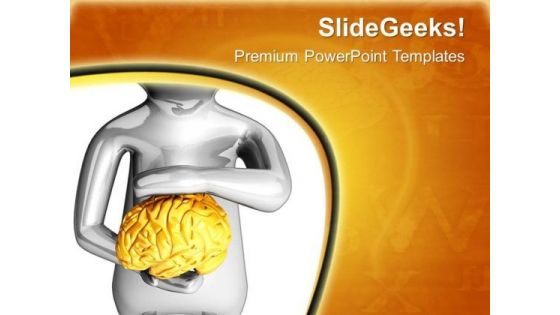 Illustration Of A Human Brain PowerPoint Templates Ppt Backgrounds For Slides 0713