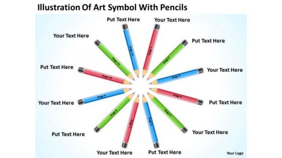 Illustration Of Art Symbol With Pencils Ppt 1 Business Financial Plan PowerPoint Slides