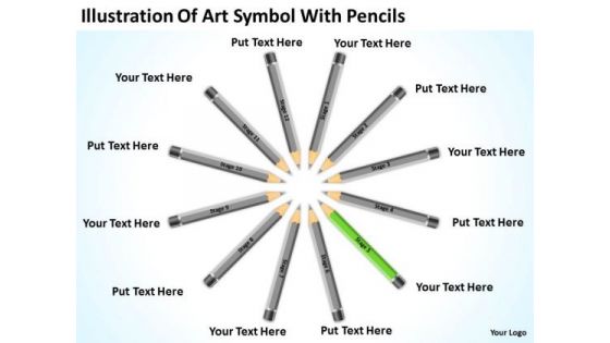 Illustration Of Art Symbol With Pencils What Is Business Plan PowerPoint Slides