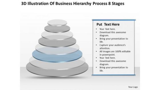 Illustration Of Business Hierarchy Process 8 Stages Ppt Catering Plan PowerPoint Slides