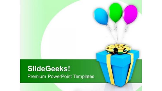 Illustration Of Christmas Gift Event PowerPoint Templates Ppt Backgrounds For Slides 0113