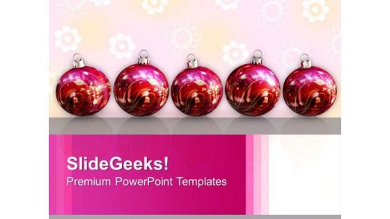 Illustration Of Christmas Ornaments PowerPoint Templates Ppt Backgrounds For Slides 1112