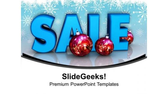 Illustration Of Christmas Sale With Xmas Balls PowerPoint Templates Ppt Backgrounds For Slides 0113