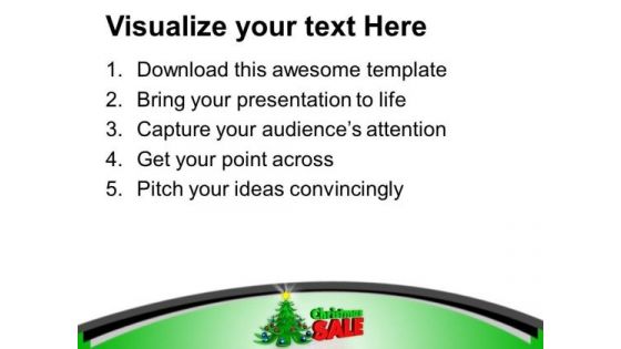 Illustration Of Christmas Tree With Sale PowerPoint Templates Ppt Backgrounds For Slides 1212