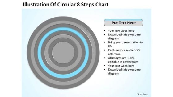 Illustration Of Circular 8 Steps Chart Example Small Business Plan PowerPoint Templates