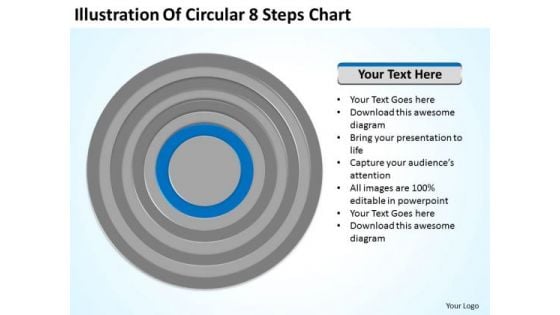 Illustration Of Circular 8 Steps Chart Ppt Sample Business Plan Template PowerPoint Slides