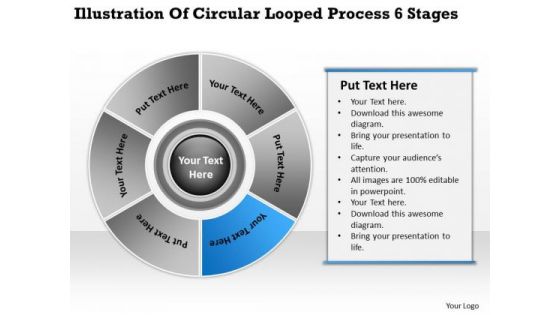 Illustration Of Circular Looped Process 6 Stages Business Plan PowerPoint Templates