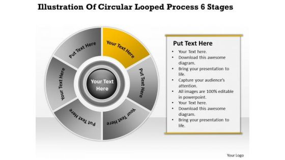 Illustration Of Circular Looped Process 6 Stages Make Business Plan PowerPoint Slides