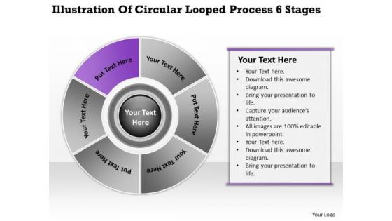 Illustration Of Circular Looped Process 6 Stages Ppt Business Plan Help PowerPoint Slides