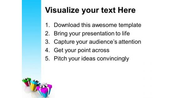 Illustration Of Colorful Gifts PowerPoint Templates And PowerPoint Themes 1012