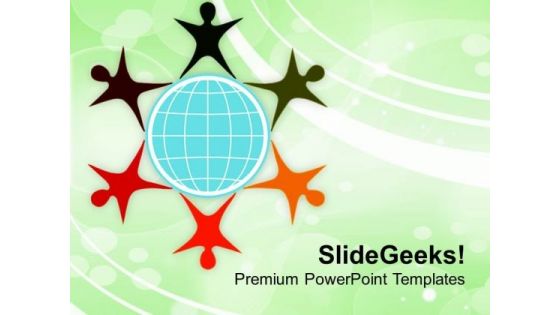 Illustration Of Diverse Community PowerPoint Templates Ppt Backgrounds For Slides 0113