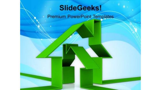 Illustration Of Green House PowerPoint Templates Ppt Backgrounds For Slides 1212