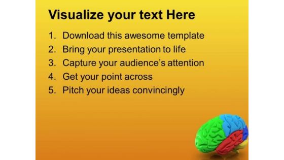 Illustration Of Human Brain PowerPoint Templates Ppt Backgrounds For Slides 0813