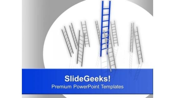 Illustration Of Ladder Of Success PowerPoint Templates Ppt Backgrounds For Slides 0113