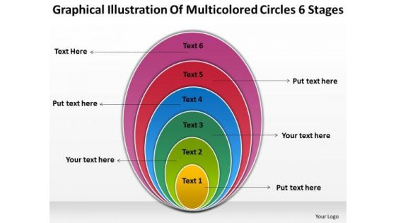 Illustration Of Multicolored Circles 6 Stages Business Planning PowerPoint Templates