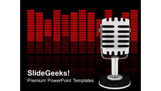 Illustration Of Musical Microphone Technology PowerPoint Templates Ppt Backgrounds For Slides 0513 Illustration Of Musical Microphone Technology PowerPoint Templates Ppt Backgrounds For Slides 0513