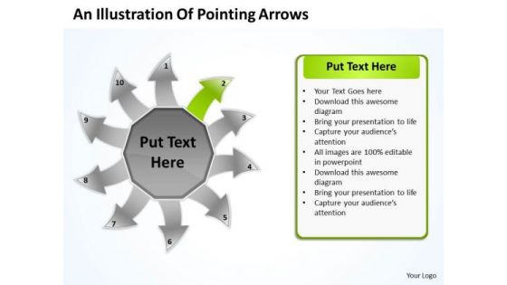 Illustration Of Pointing Arrows Network Software PowerPoint Templates