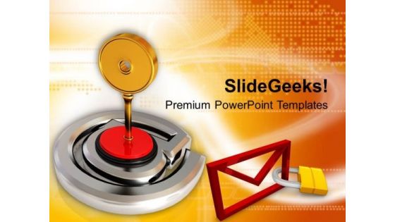 Illustration Of Protected Business Email PowerPoint Templates Ppt Backgrounds For Slides 0113