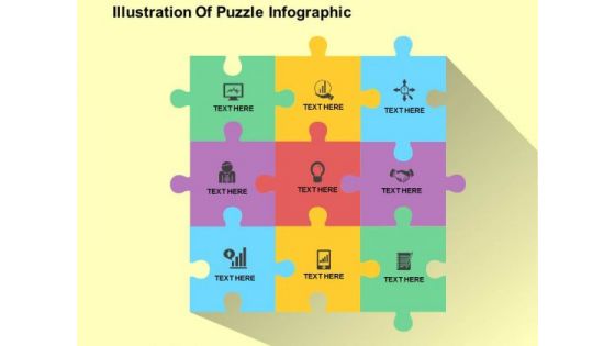 Illustration Of Puzzle Infographic PowerPoint Templates