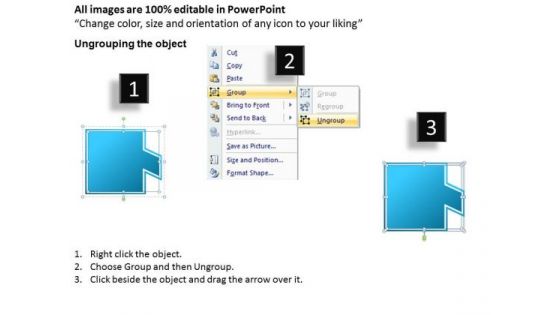 Illustration Of Puzzle Process Using 8 Stages Vision Flow Chart PowerPoint Templates