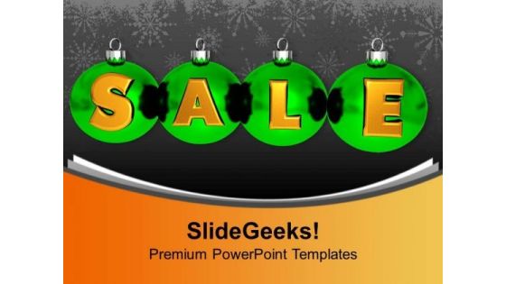 Illustration Of Sale Using Christmas Balls PowerPoint Templates Ppt Backgrounds For Slides 1212