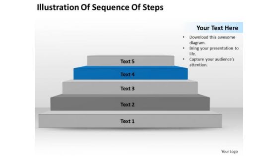 Illustration Of Sequence Steps Ppt Small Business Plan Template PowerPoint Slides