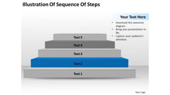 Illustration Of Sequence Steps Ppt Writing Business Plan Template PowerPoint Slides