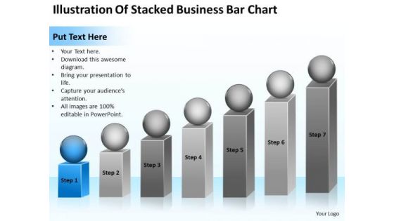 Illustration Of Stacked Business Bar Chart Ppt Consultant Plan PowerPoint Templates