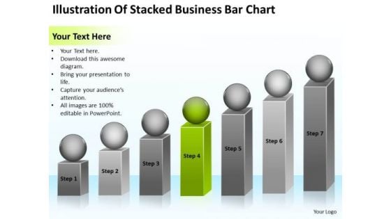 Illustration Of Stacked Business Bar Chart Ppt Plan For Hair Salon PowerPoint Templates