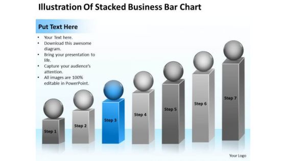 Illustration Of Stacked Business Bar Chart Start Up Plan PowerPoint Templates