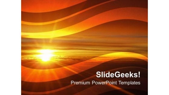 Illustration Of Sunset Beauty PowerPoint Templates Ppt Backgrounds For Slides 0213