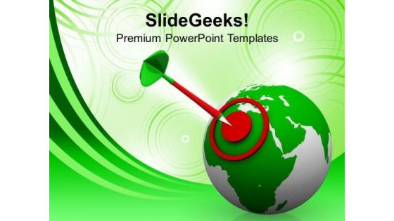 Illustration Of World Target Icon PowerPoint Templates Ppt Backgrounds For Slides 0213