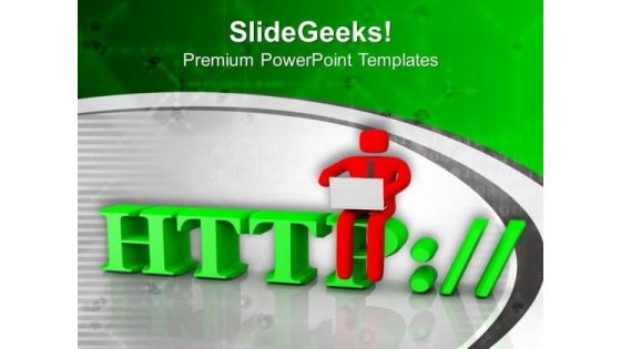 Image For Http With Laptop PowerPoint Templates Ppt Backgrounds For Slides 0713