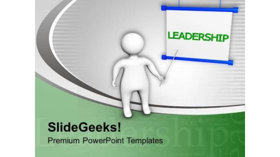 Image Of 3d Man With Leadership PowerPoint Templates Ppt Backgrounds For Slides 0713