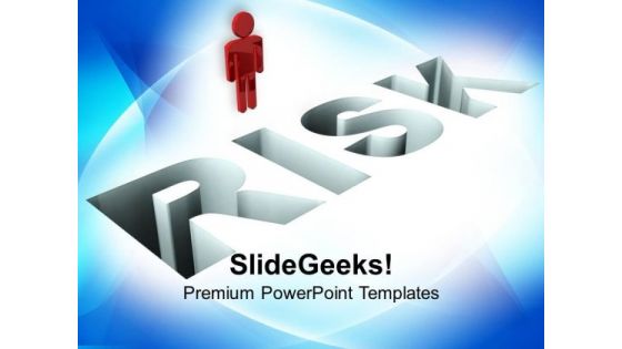 Image Of 3d Man With Risk PowerPoint Templates Ppt Backgrounds For Slides 0213