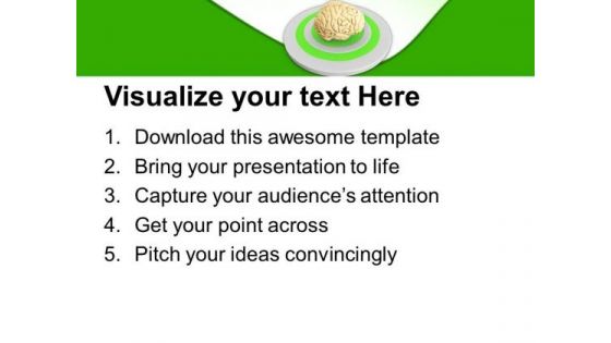 Image Of A Brain Over Target PowerPoint Templates Ppt Backgrounds For Slides 0713