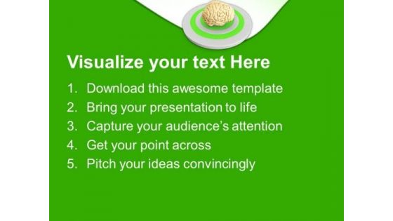 Image Of A Brain Over Target PowerPoint Templates Ppt Backgrounds For Slides 0713