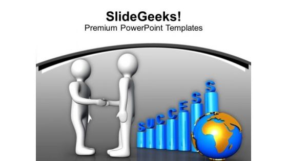 Image Of Business Handshake With Success Graph PowerPoint Templates Ppt Backgrounds For Slides 0213