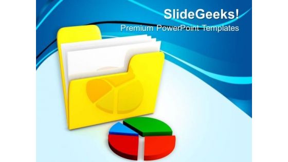 Image Of Folder With Pie Chart PowerPoint Templates Ppt Backgrounds For Slides 0713