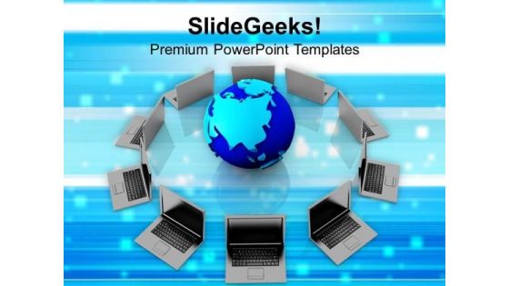 Image Of Global Networking PowerPoint Templates Ppt Backgrounds For Slides 0713