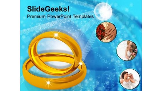 Image Of Golden Wedding Rings PowerPoint Templates Ppt Backgrounds For Slides 0213 Image Of Golden Wedding Rings PowerPoint Templates Ppt Backgrounds For Slides 0213
