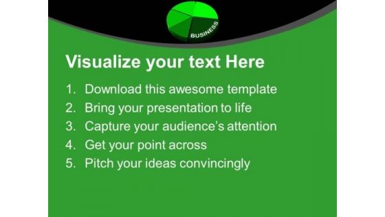 Image Of Green Business Pie Chart PowerPoint Templates Ppt Backgrounds For Slides 0113