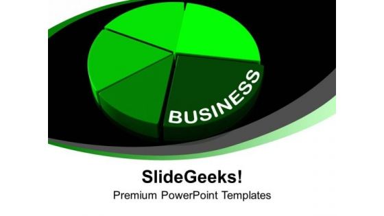 Image Of Green Business Pie Chart PowerPoint Templates Ppt Backgrounds For Slides 0113