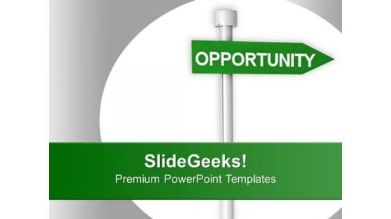 Image Of Green Opportunity Signpost PowerPoint Templates Ppt Backgrounds For Slides 0213