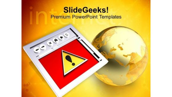 Image Of Internet Browser With Globe Business PowerPoint Templates Ppt Backgrounds For Slides 0213