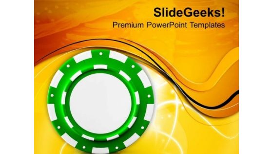 Image Of Poker Chip Winner PowerPoint Templates Ppt Backgrounds For Slides 0713