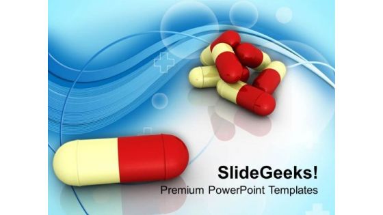 Image Of Red Yellow Capsules PowerPoint Templates Ppt Backgrounds For Slides 0713