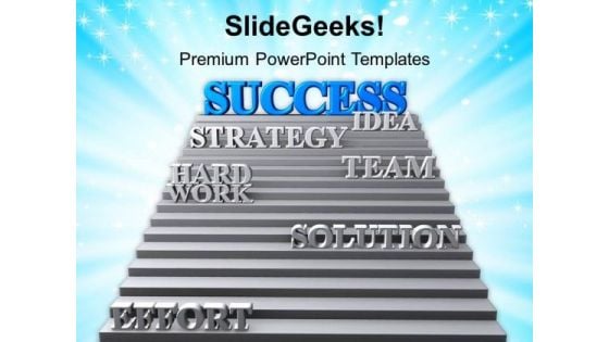 Image Of Stairway To Success PowerPoint Templates Ppt Backgrounds For Slides 0213