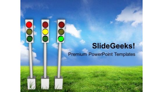 Image Of Traffic Lights PowerPoint Templates Ppt Backgrounds For Slides 0713